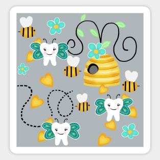 Butterfly and Bee Dental Sticker